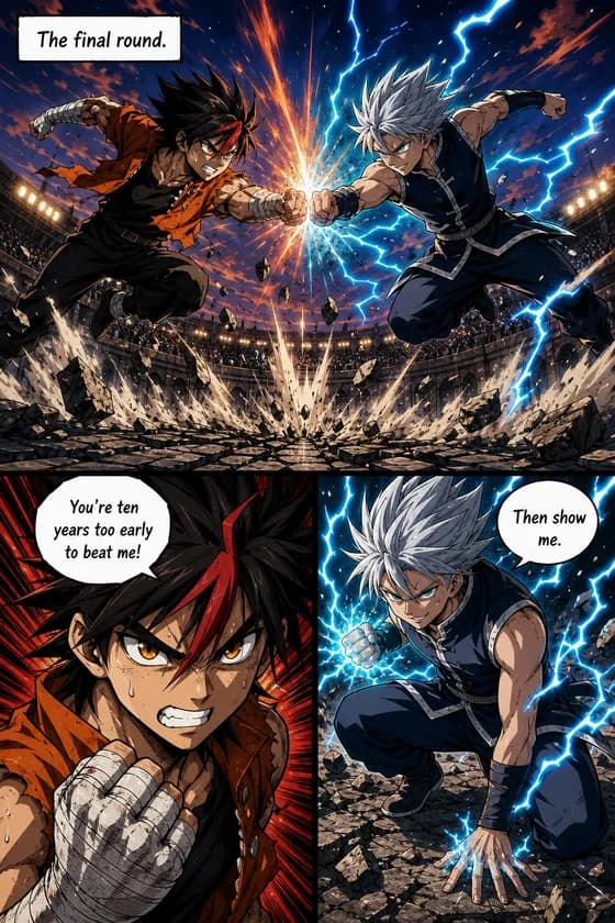 Shonen Action drawing style sample