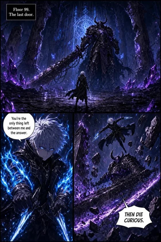 Dark Fantasy Webtoon drawing style sample